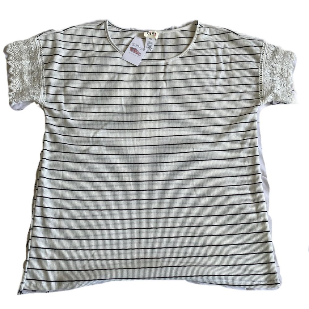 Stripped Top with Lace